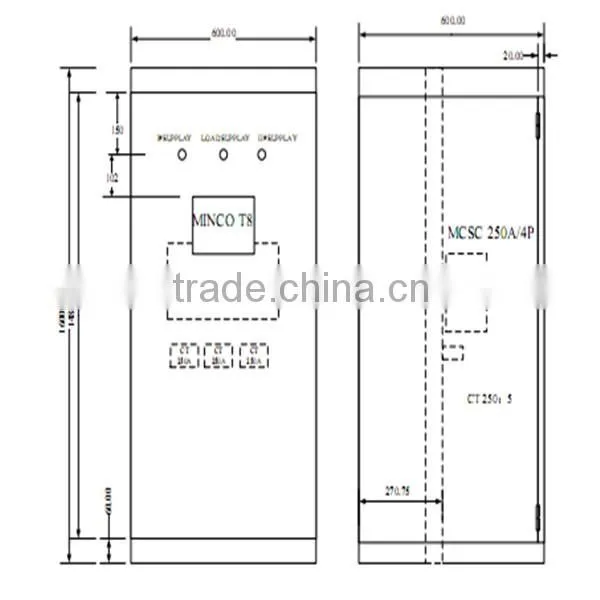 MX8 Series ATS Transfer control panel