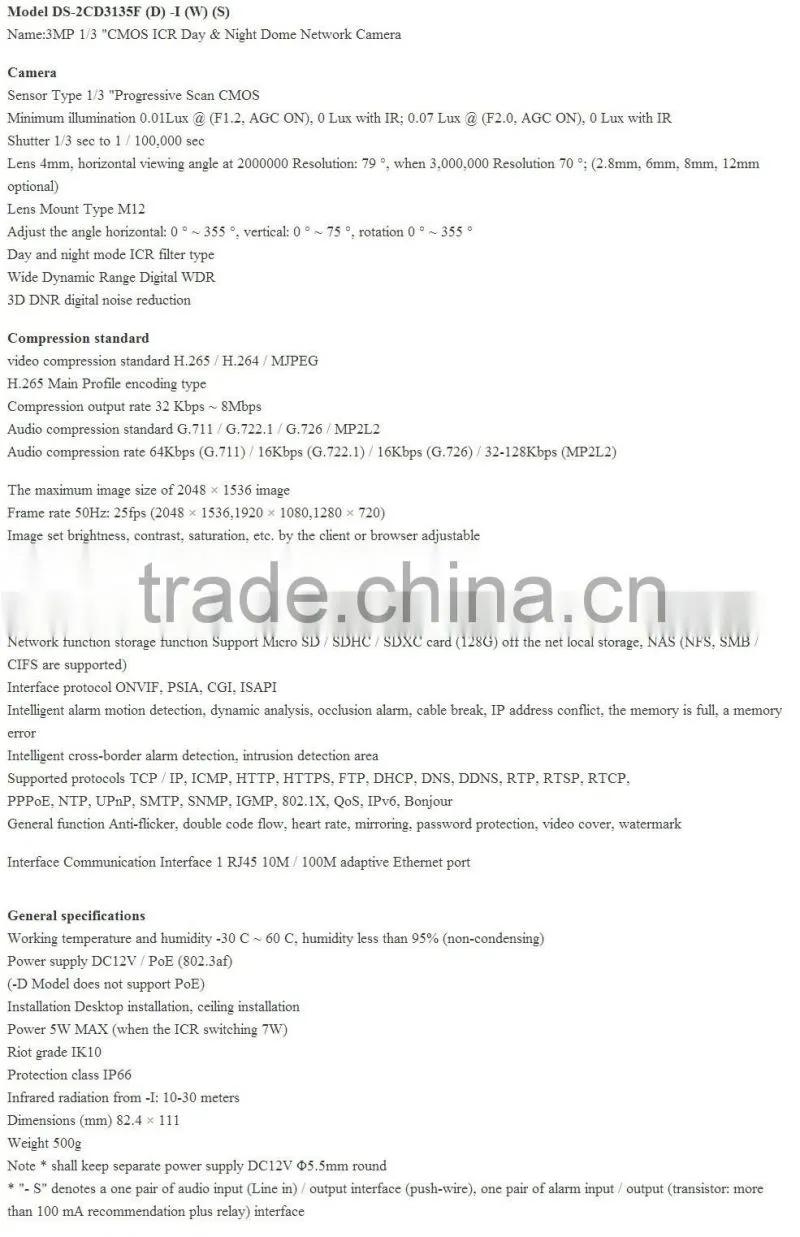 DS-2CD3135F-IS H.265 3MP IP web camera dome POE cam ds-2cd3135-i replace ds-2cd3132-i ds-2cd3132 ds-2cd3132f-is ds 2cd3132