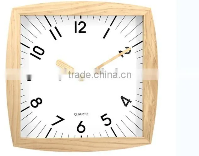 12inch rectangle wooden wall clock decoration items square fashional clock