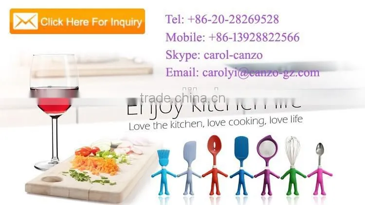 Christmas Silicone Spatula Scraper With Bamboo Handle For Xmas