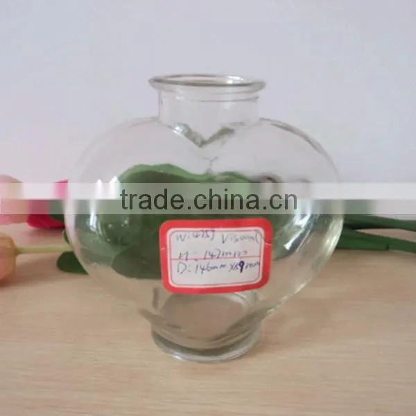varisized glass wishing jar, heart shape glass jar with cork