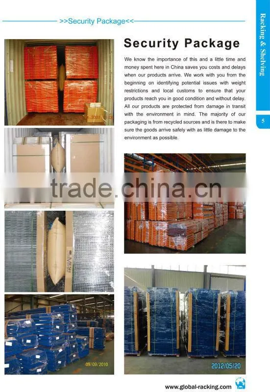 Storage solution of double deep pallet racking system