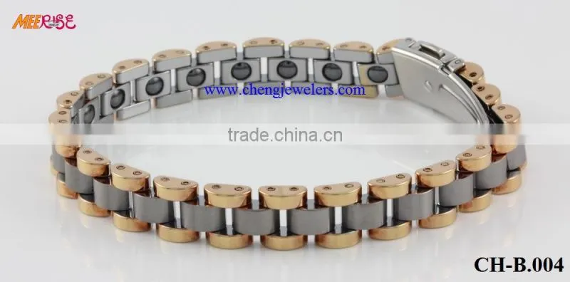tungsten carbide mens chain bio health magnetic bracelet/bracelet shenzhen