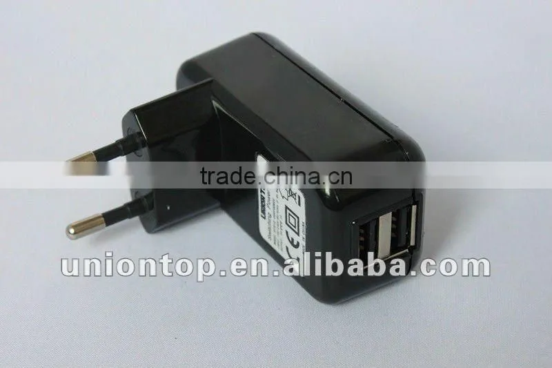 Shenzhen Plug-in Portable Travel Dual USB Power Adapter 5V 1A
