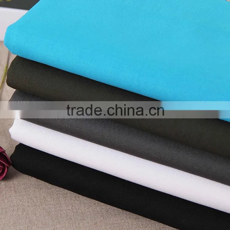 T/C stretch woven fabric plain weave dyed 80 cotton 20 polyester stretch fabric knit jersey fabric for t shirt