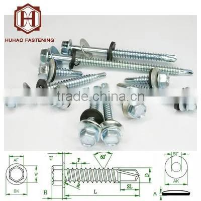 Self-drilling screw with sharp point,galvanization/phosphorization