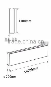 Building materials wood finish aluminum baffle ceiling