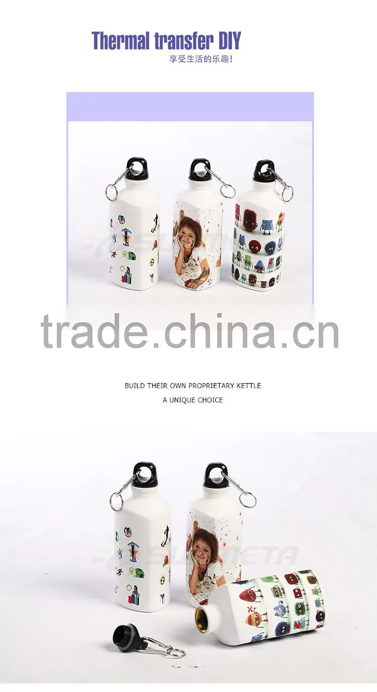Sunmeta factory supply blank 500ml triangle shape sublimation aluminum sports bottle(LH-05)