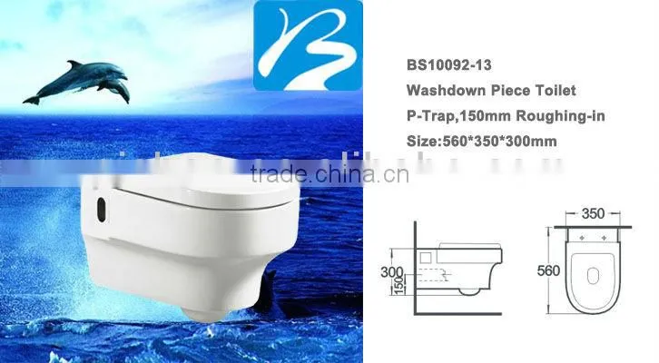 Alibaba China P trap dual flush Wall Mounted Toilet