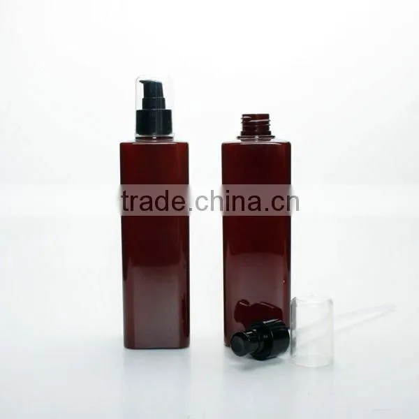 Treatment pump PET 300ml Square Brown
