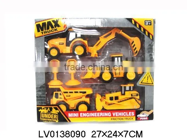 Hot-selling kids plastic friction cars ,construction vehicle toy tractors