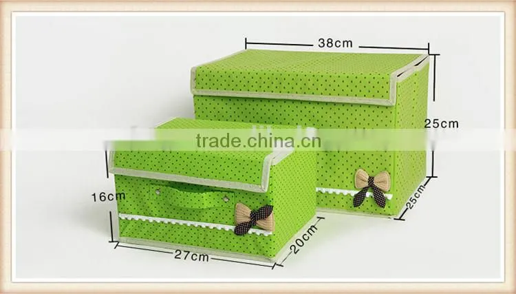 Sweet Bowknot non-woven collapsible storage box