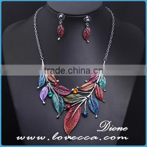 Africa bridal wedding gift jewelry elegant fashion flower necklace jewelry sets