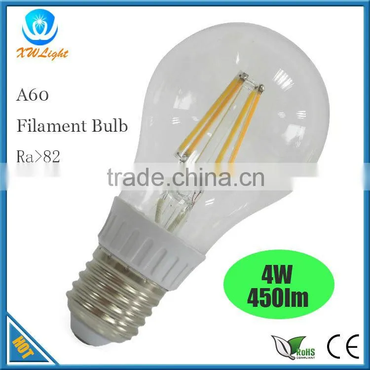 A60 E27 4W 6W LED COB LED Filament LED Bulb