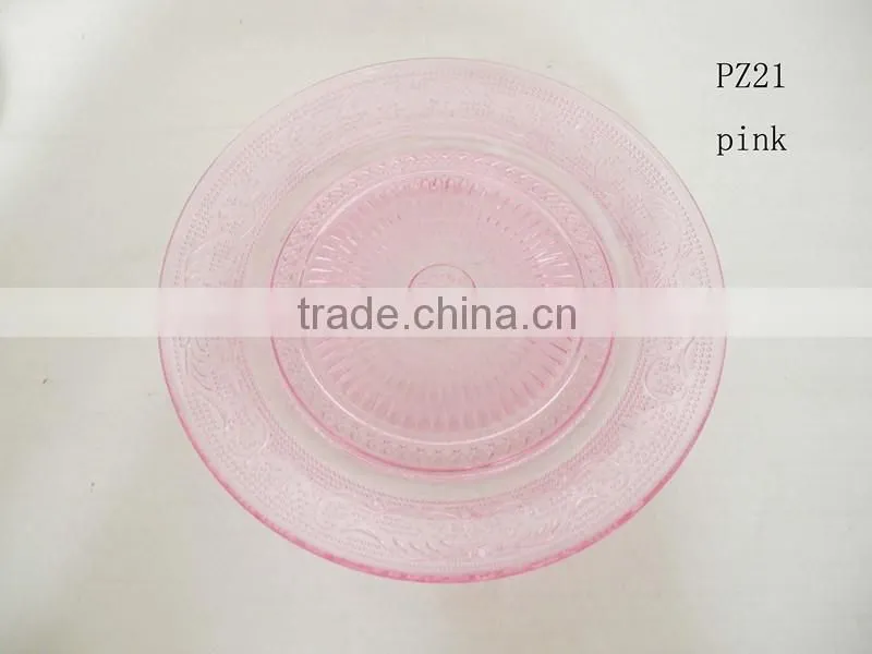 High quality pink glass dish for wedding party