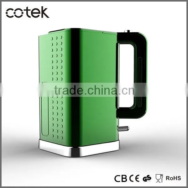 New Dots design Hinged lid with 2 stage opening system plastic kettle with CE/GS/ETL/CETL