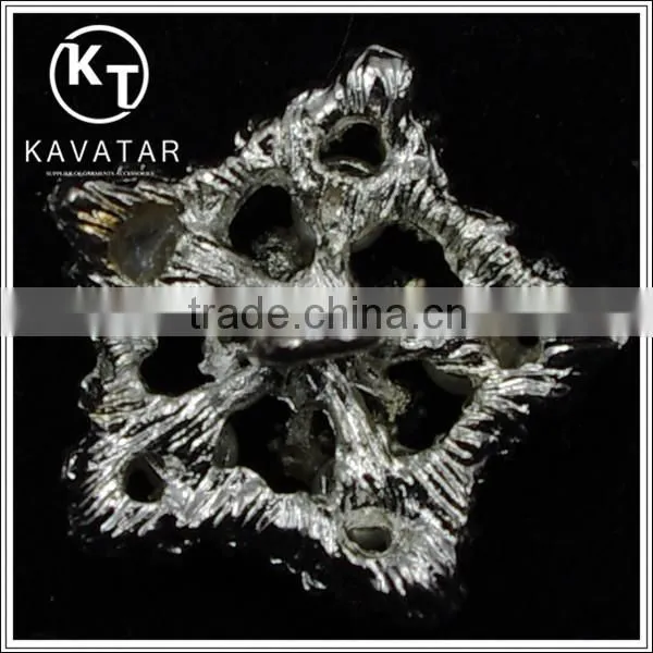 Good quality NK010 metal rhinestone button with pearl for clothes