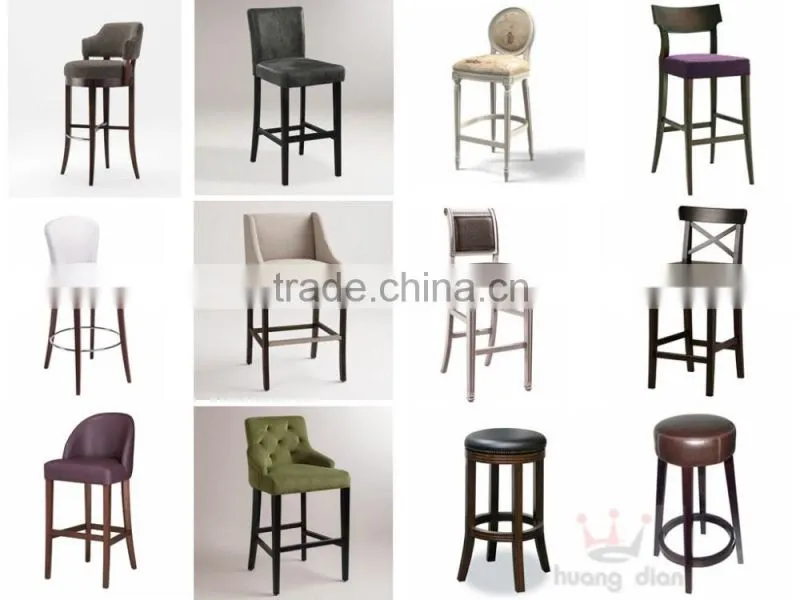 Vintage style bar furniture wooden swivel bar stool higt bar chair