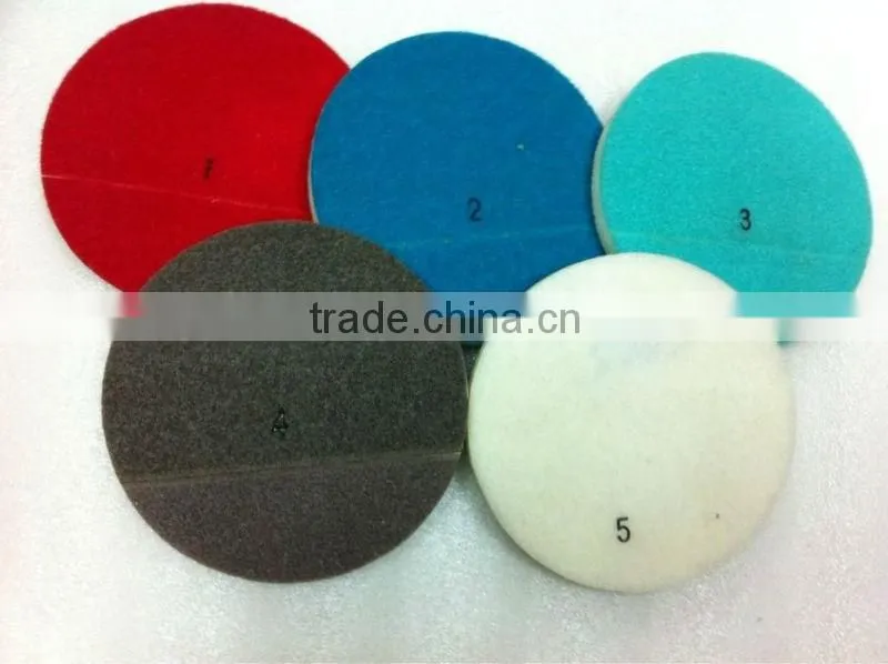 New fiber polishing pads dry use for concrete, granite, marble