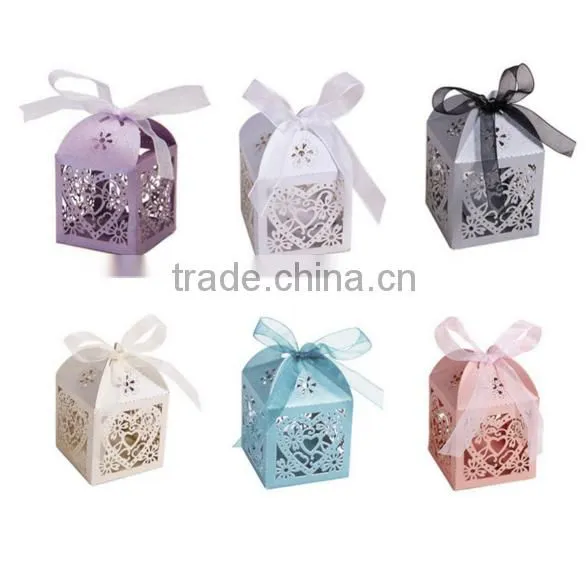Biscuit Packaging Bag Wedding Candy Gift Party Wedding Carriage Laser hollow rose candy box