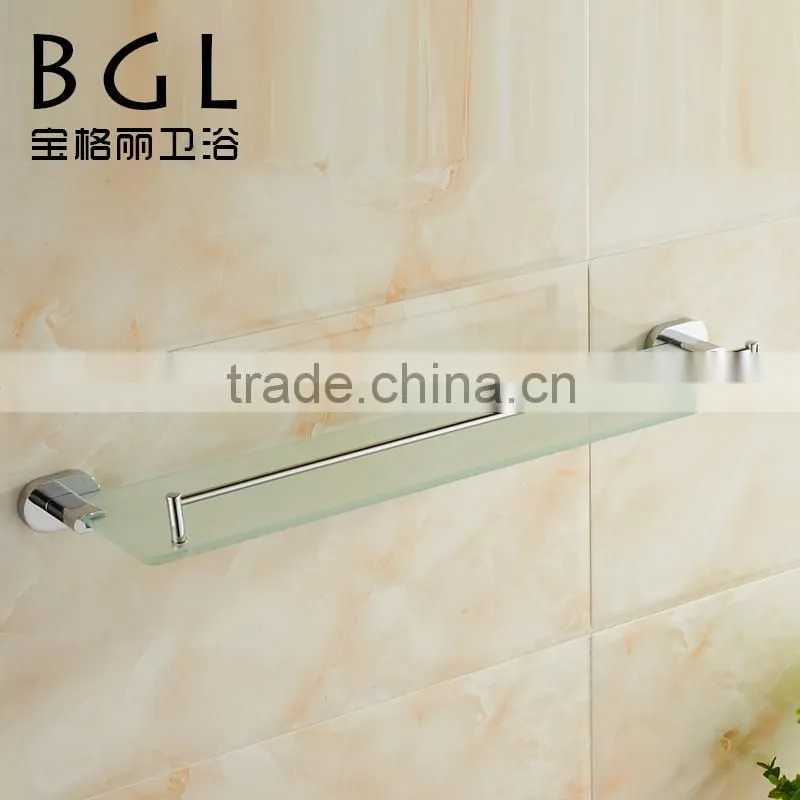 2015News modern design Bathroom accessories frosted simple desgin hardware zinc alloy glass shelf