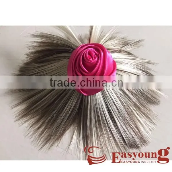 Claw clip purple flowers hairpieces, synthetic hair accessories