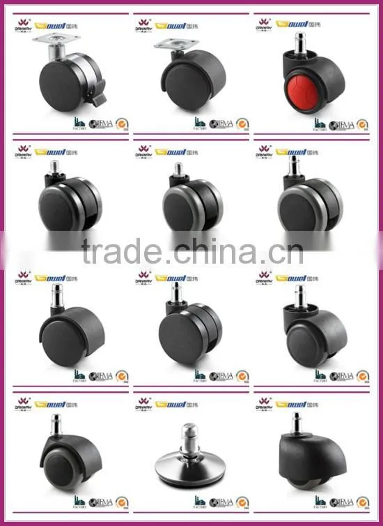 Office caster wheels with pin DWG-B002