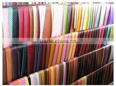 PU flock leather fabric used for furniture, sofa and home decoration with different design