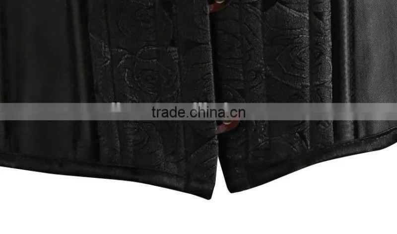 Factory price double steel boned brocade waist training corset