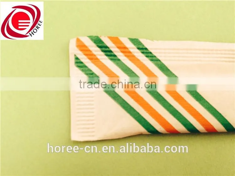 customizable bamboo one time use bamboo chopstick with paper sleeve
