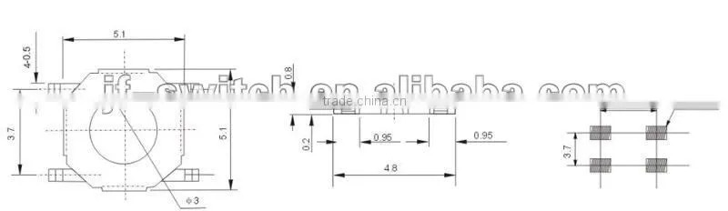 4 pin tact switch ts-1187m