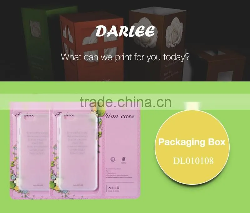 High quality print your logo clear window recycled materials phone case packaging