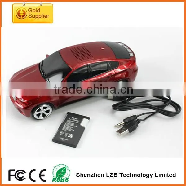 with fm radio car shape speaker with USB charger,wireless Portable mini Audio Player