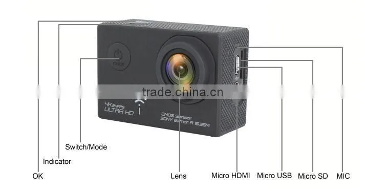 WiFi FHD Camera 30m Waterproof Mini Ultra 4K Sports Action Camera