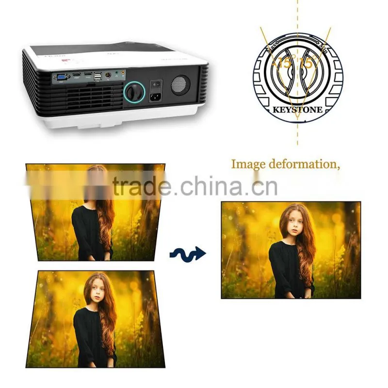 LED Video Projector 5000 Lumens HD Multimedia Projector Support 1080p