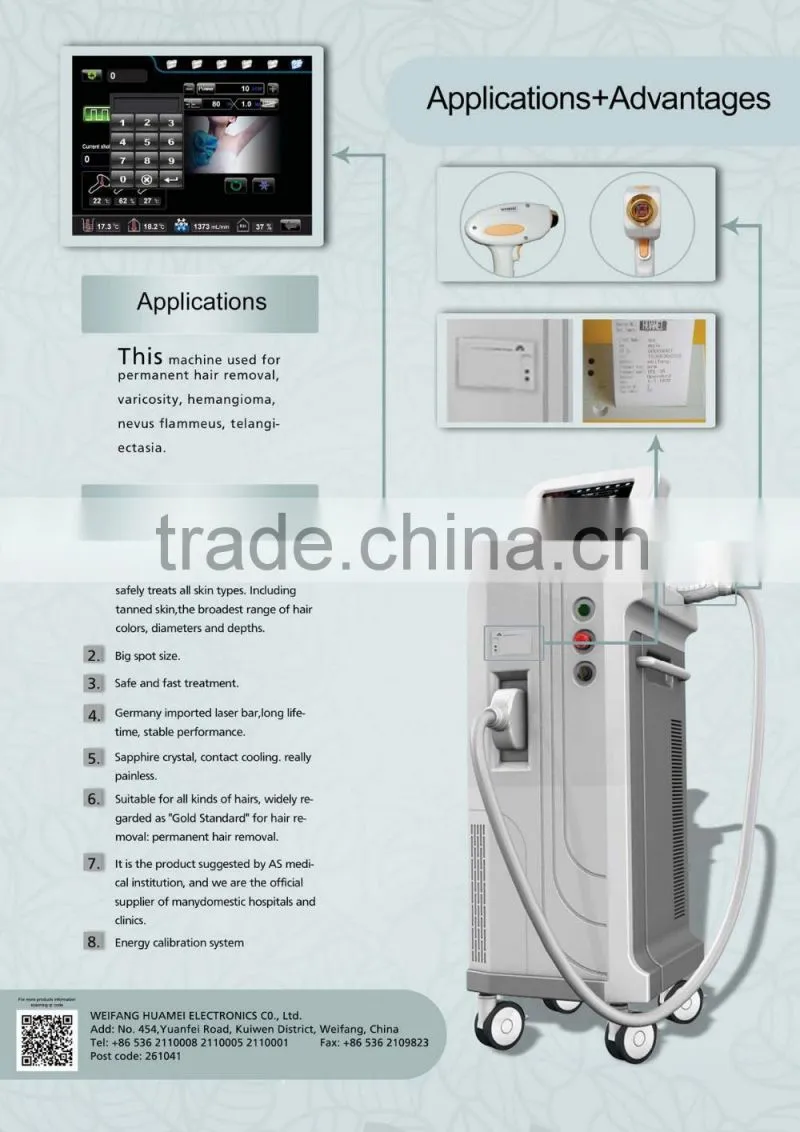 808nm Diode Laser hair removal machine