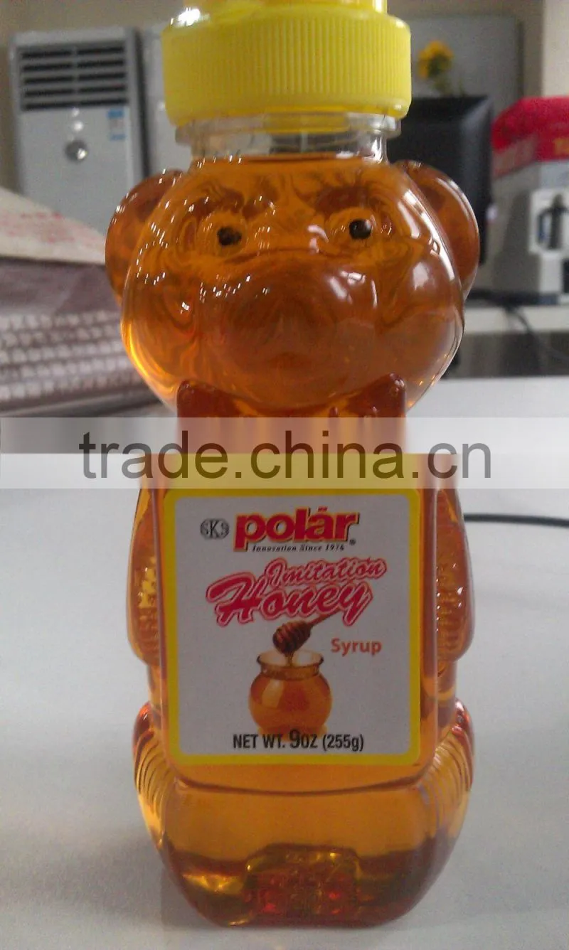 alternative imitation honey in glass bottle