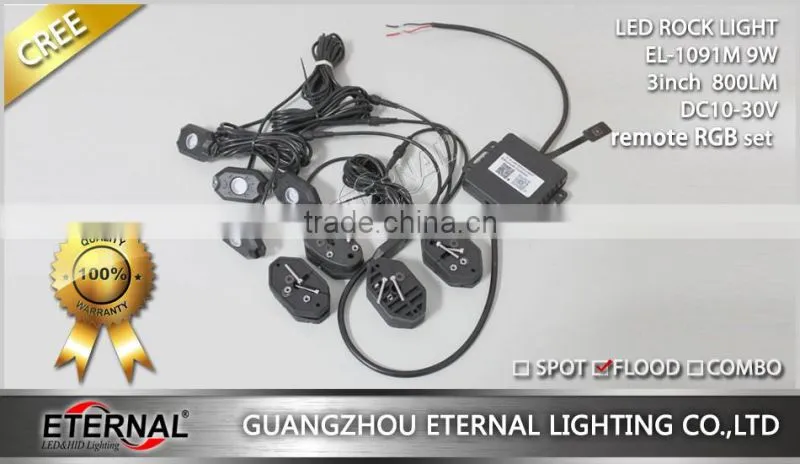 4/6/8/12 POD Rock LED Off Road Jeep ATV golf cart Truck Vehicle Rock Crawler Light RGB rock light