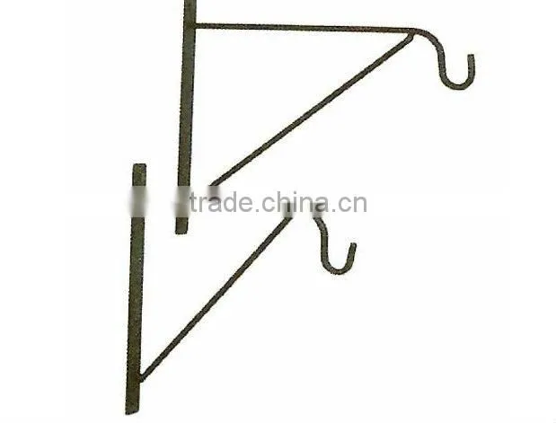 antique metal flower basket hanging hook in wall