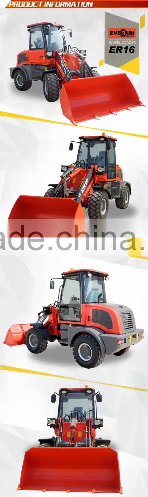 Everun 0.6ton Hydrostatic drive mini front end wheel loader