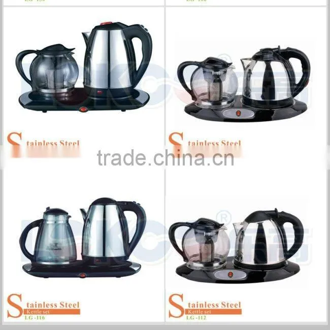 Small 1.2L Cordless Stainless steel kettle with tea pot