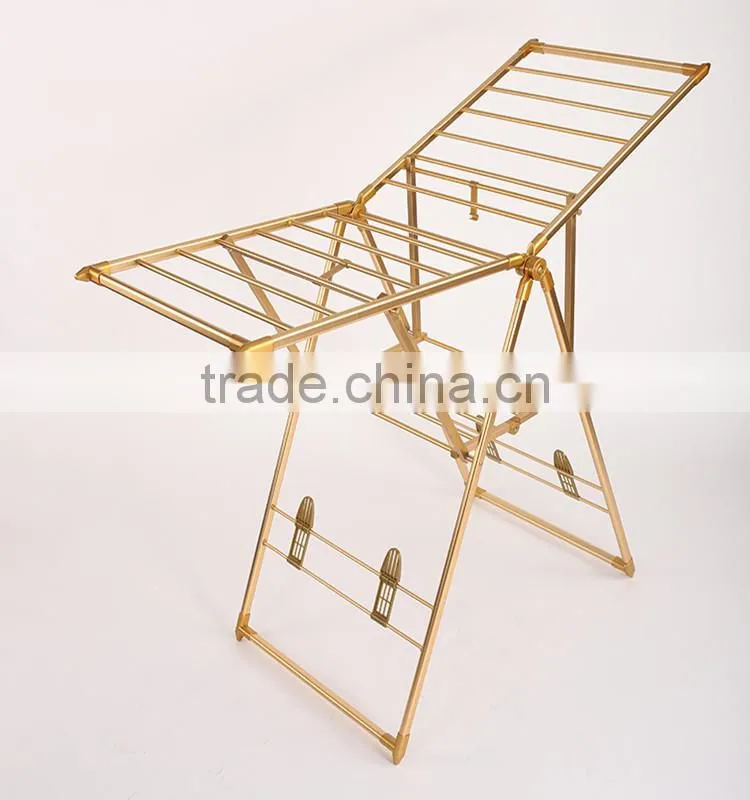 Gold silver ceiling mounted clothes drying rack