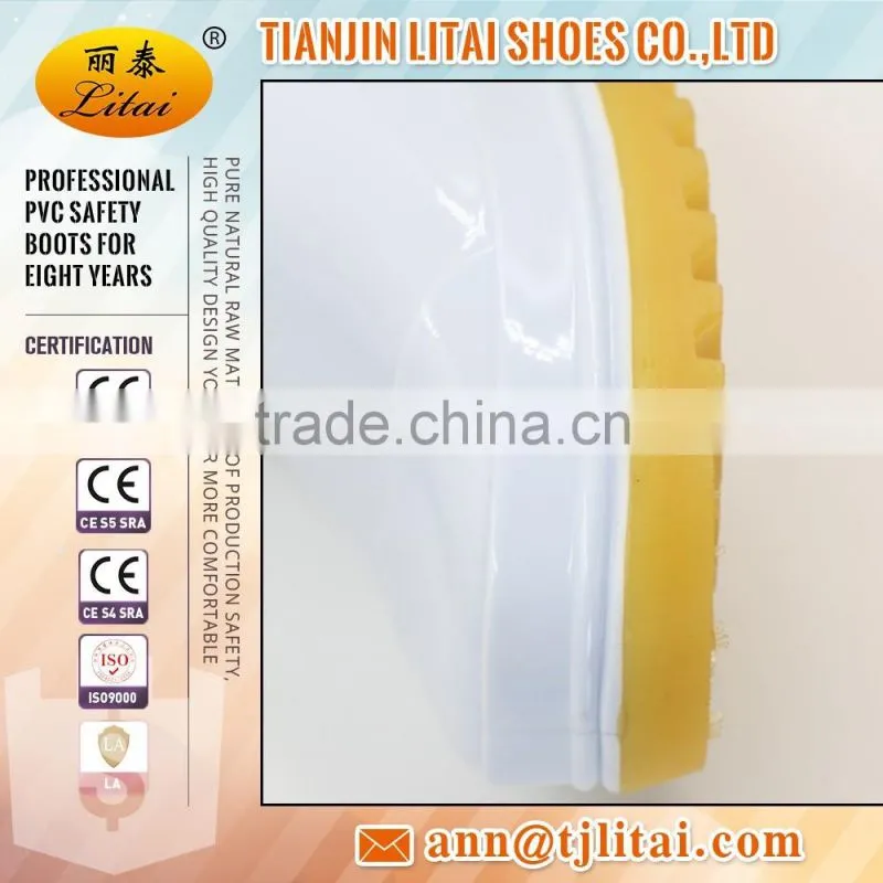White white plastic work boots,PVC boots,