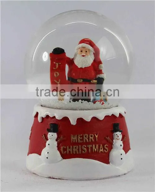2014 resin snow globe with led light