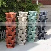 Garden supplies attractive colorful plastic wholesale flower pots