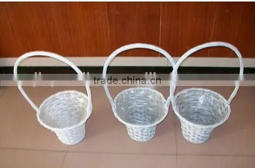 hotsale plastic lined wicker plant basket wicker flower plant baskets flower pots