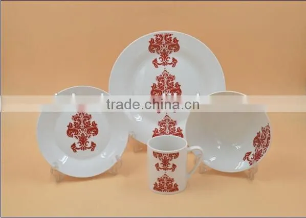ceramic dinnerware sets 16pcs with big plate 10.5 inch