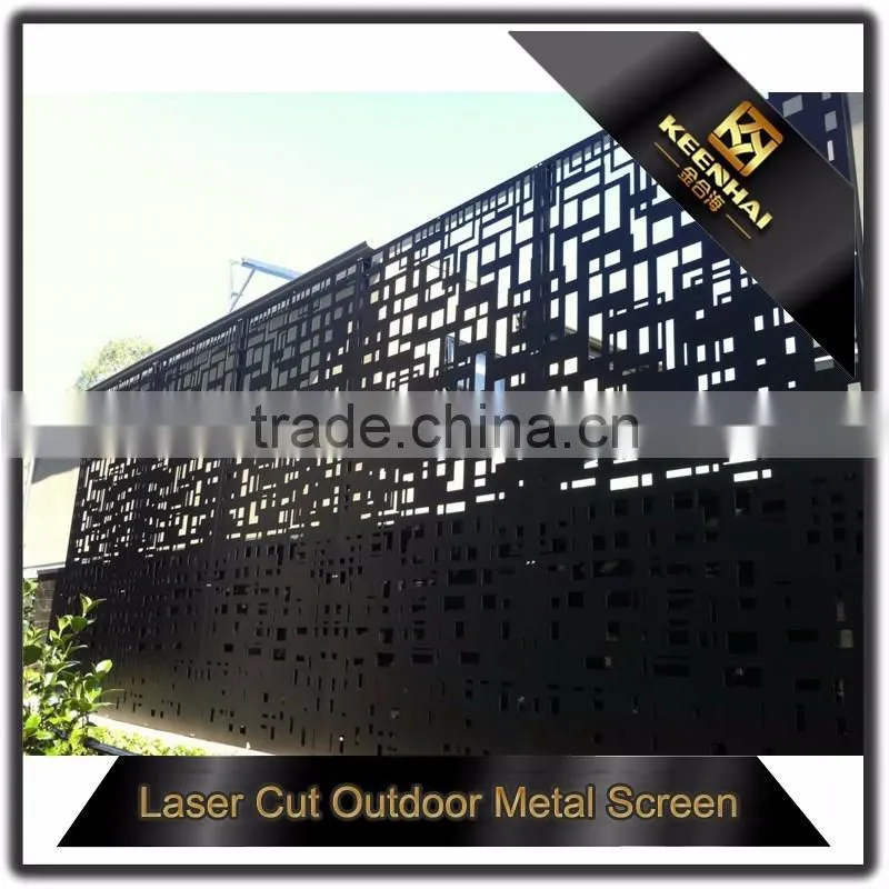 Outdoor Aluminum Decorative Laser Cut Corrugated Fencing Panels