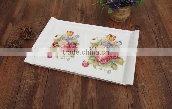 Drinkware new bone china gold arabic grace porcelain tea set with tray