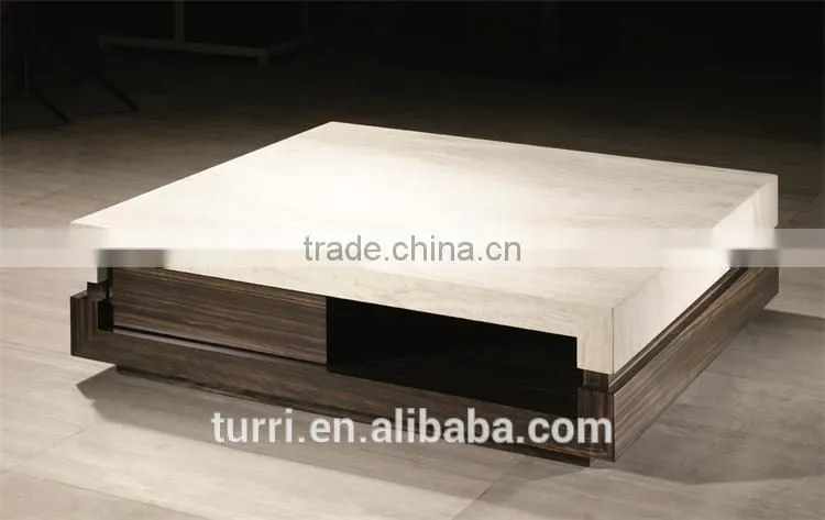 Contemporary furniture TV Stand Wooden and Travertine TV stand